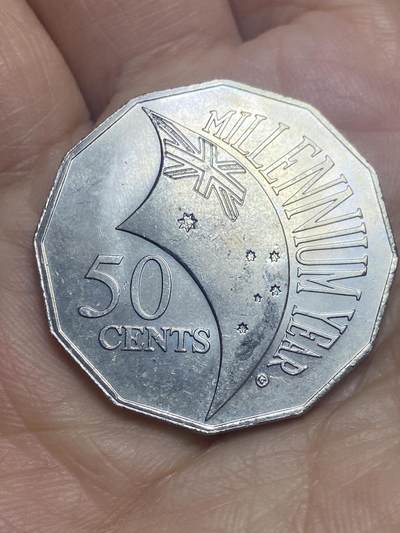 2026年第十二场(总第一百八十一场）外国好品散币场(免佣金) - 澳大利亚🇦🇺2000年50分(伊丽莎白二世老年，千禧年纪念币)