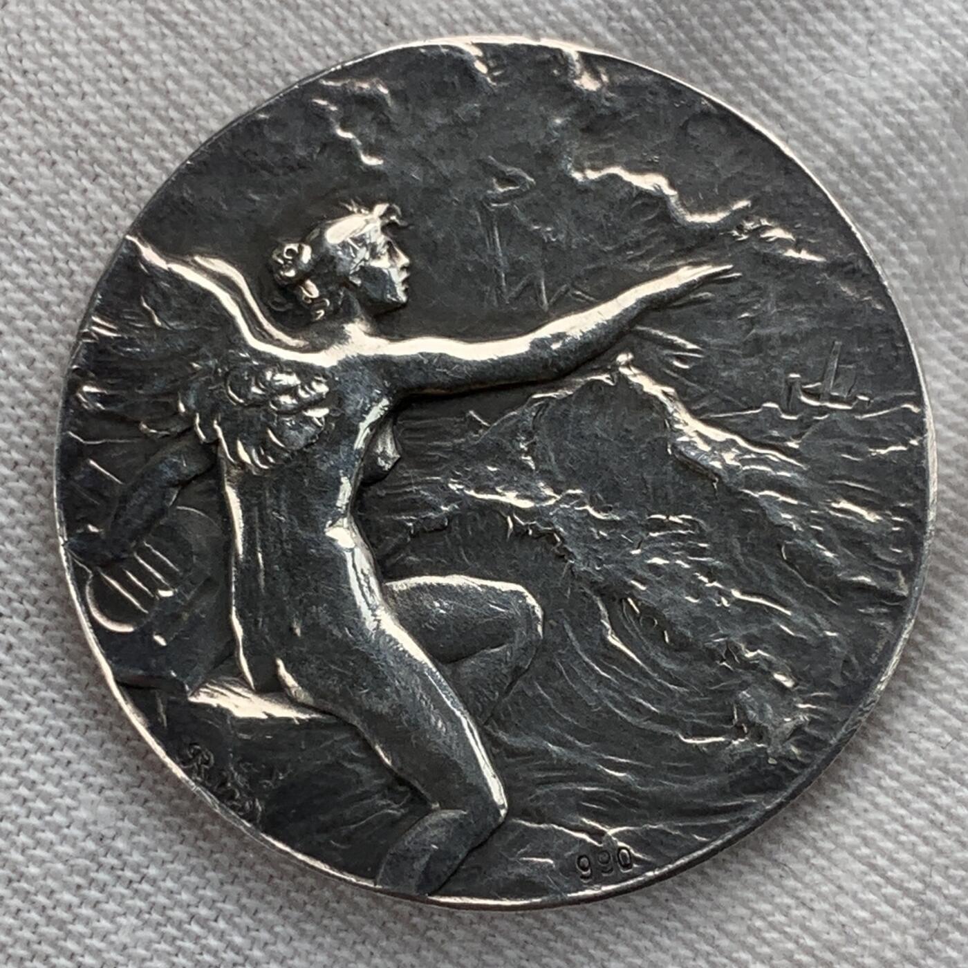 掌中浮雕-藏着的欧洲第050场 李斯特银章，29mm，9g，章面刻990银标，有合适的盒子