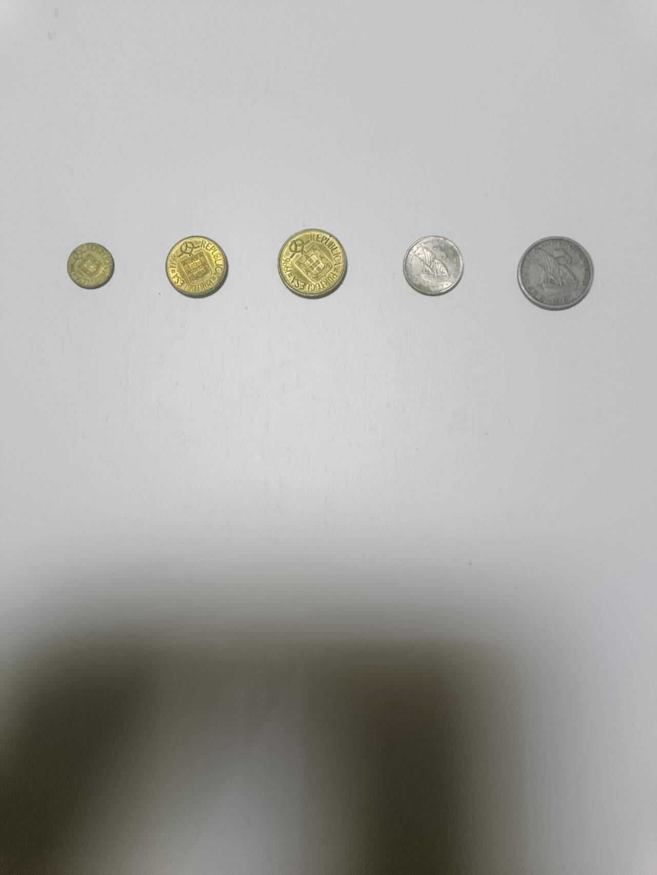 【20260122】非全新纸币和硬币第328场 葡萄牙5枚硬币小全套