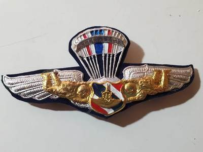 韵星假日拍卖第三十八期 -- Rimey Holidays Auction 38 - 泰王国特种部队空降兵跳伞证章 早期拉玛9世版本 好品
