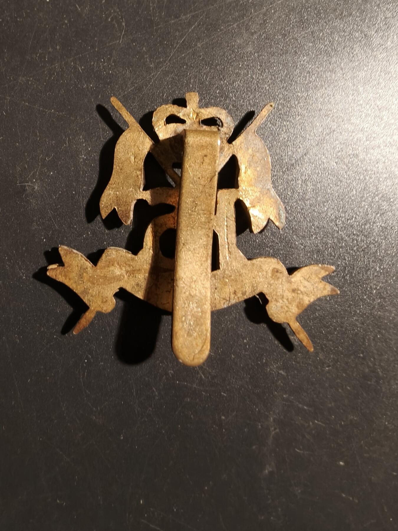 老王徽章第178期 英国女王第16枪骑兵团帽徽      女王早期