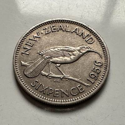 🌹外币初藏🌹🐯2026年第10场  每周二四六晚8️⃣点 接代拍 - 新西兰1956年六便士