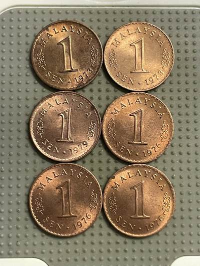 2026年第15场各国散币拍卖（总第165场） - 马来西亚1仙6枚