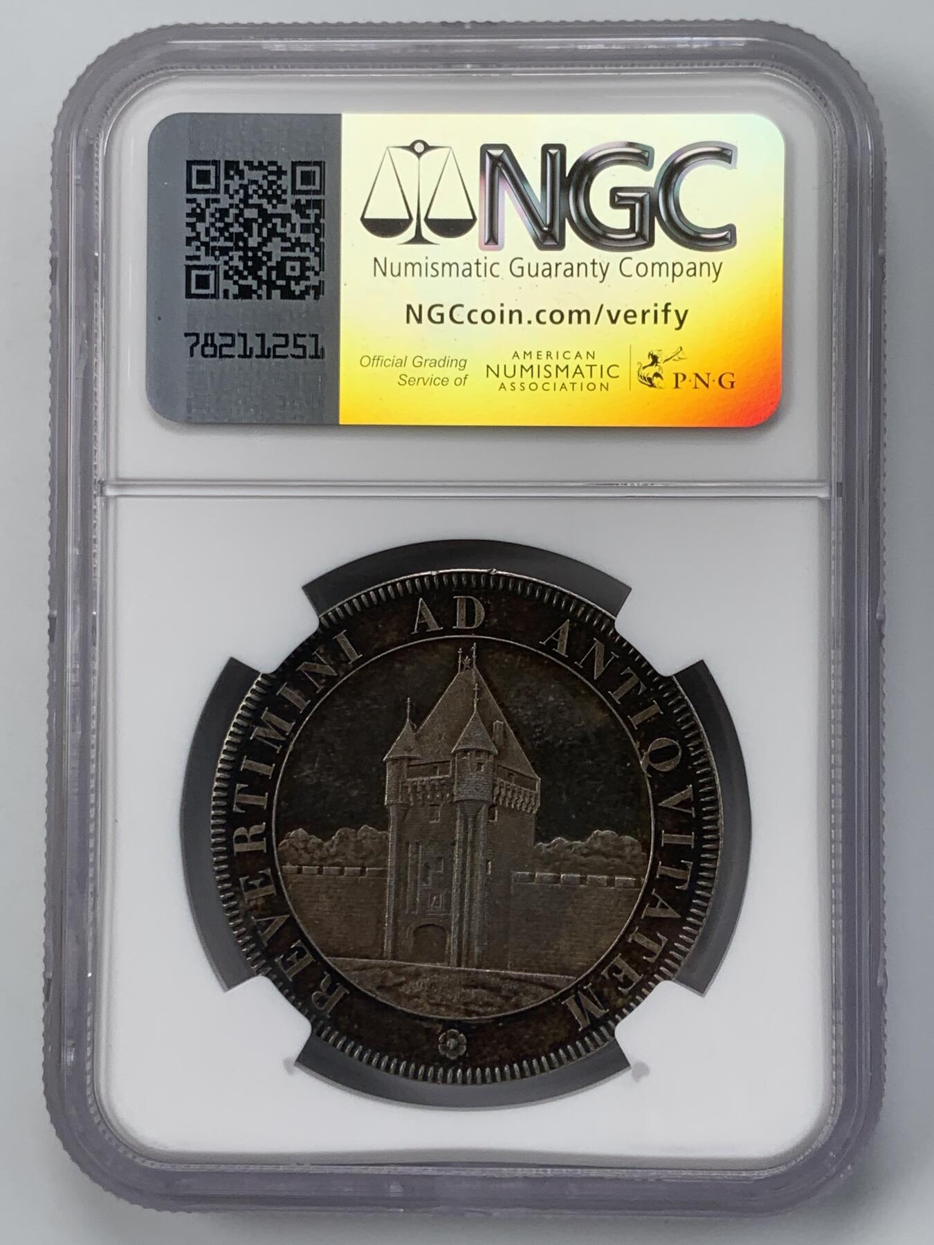 掌中浮雕-藏着的欧洲第050场 NGC MS62 : 法国尼韦尔奈文理艺术学会 , 37mm