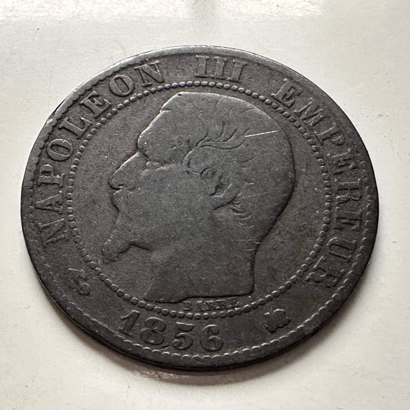 🌹外币初藏🌹🐯2026年第10场  每周二四六晚8️⃣点 接代拍 法国1856年五分