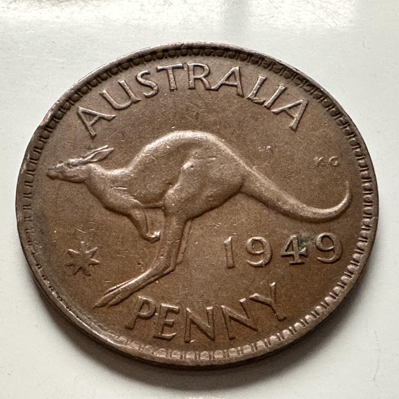 🌹外币初藏🌹🐯2026年第10场  每周二四六晚8️⃣点 接代拍 澳大利亚1949年一便士