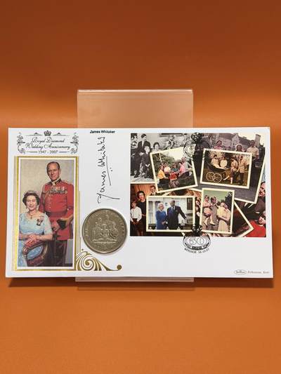 ＜星葵钱币社＞散币克朗场第68期·1月23日发货 - 〈邮币封·签名版〉马恩岛2007年钻石婚·全家福1克朗纪念币