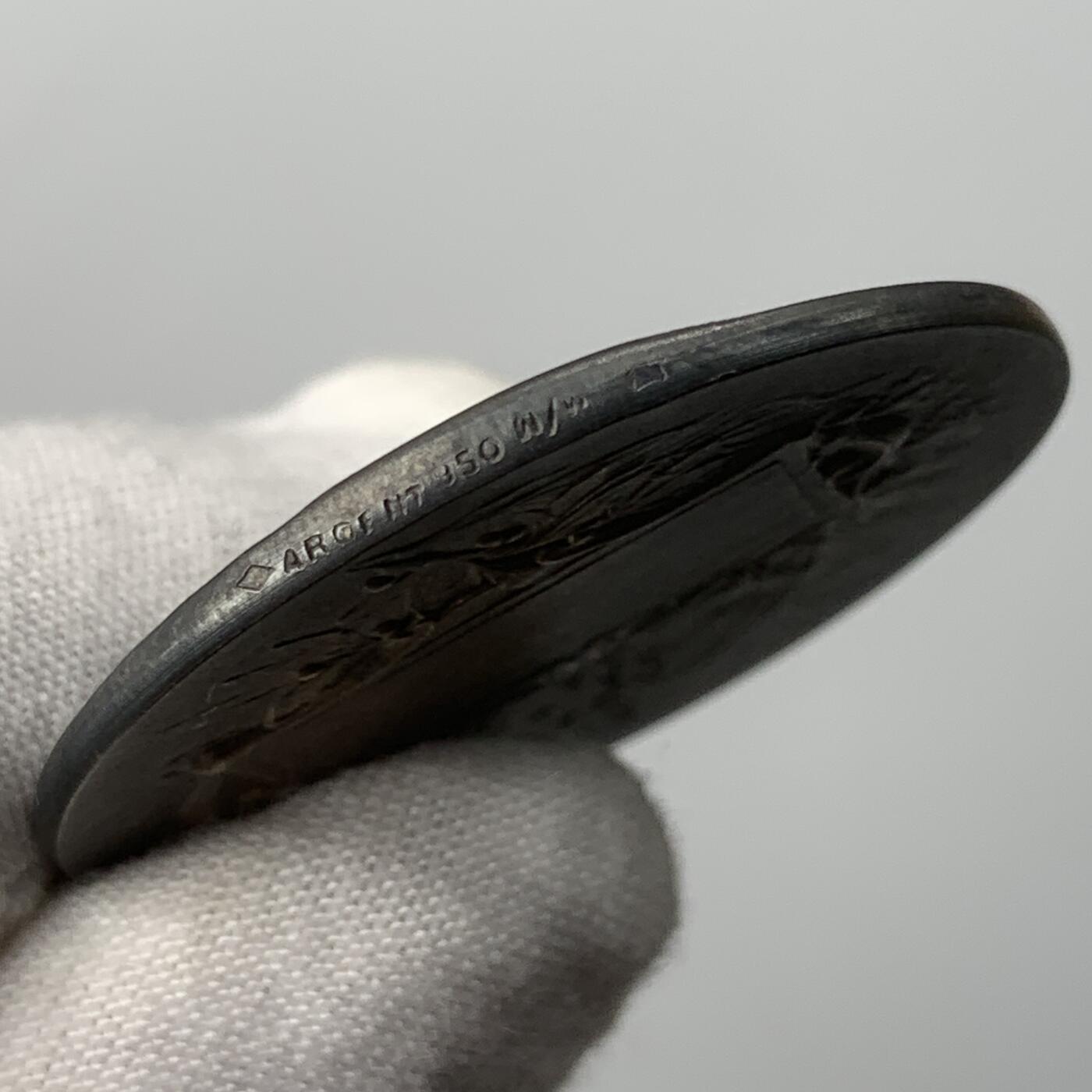 掌中浮雕-藏着的欧洲第050场 法国安德尔-卢瓦尔省希农地区的农业展览会银章，36mm，18.86g