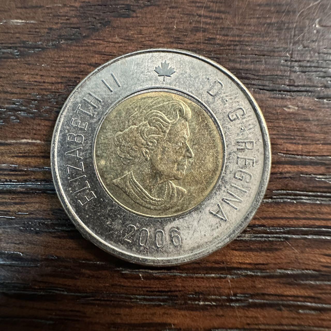 蒂克钱币- 第56场 外国散币免佣金限时拍 加拿大 2006年 2加元 双色硬币