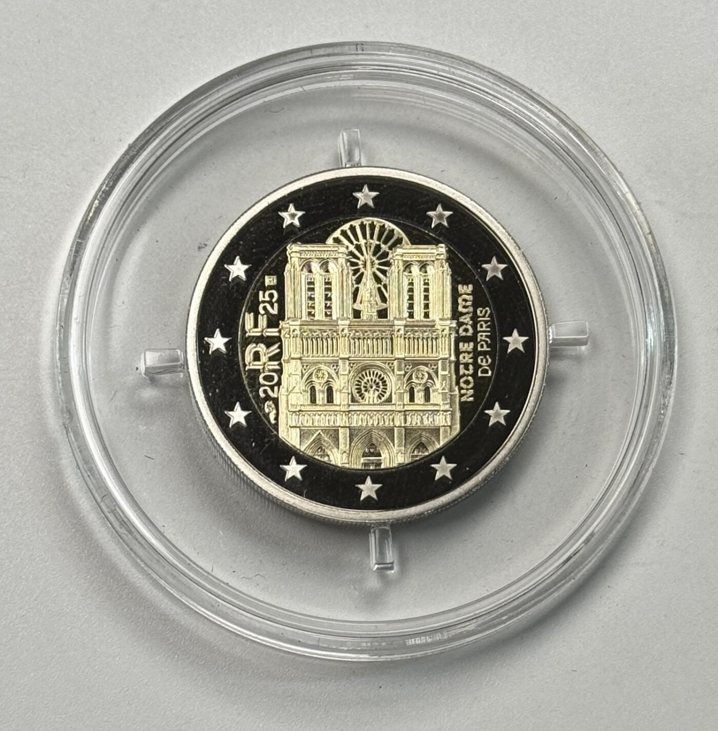 S&S Numismatic世界钱币-拍卖 第119期  法国2025年 巴黎圣母院 2欧元双色精制纪念币 盒证齐全