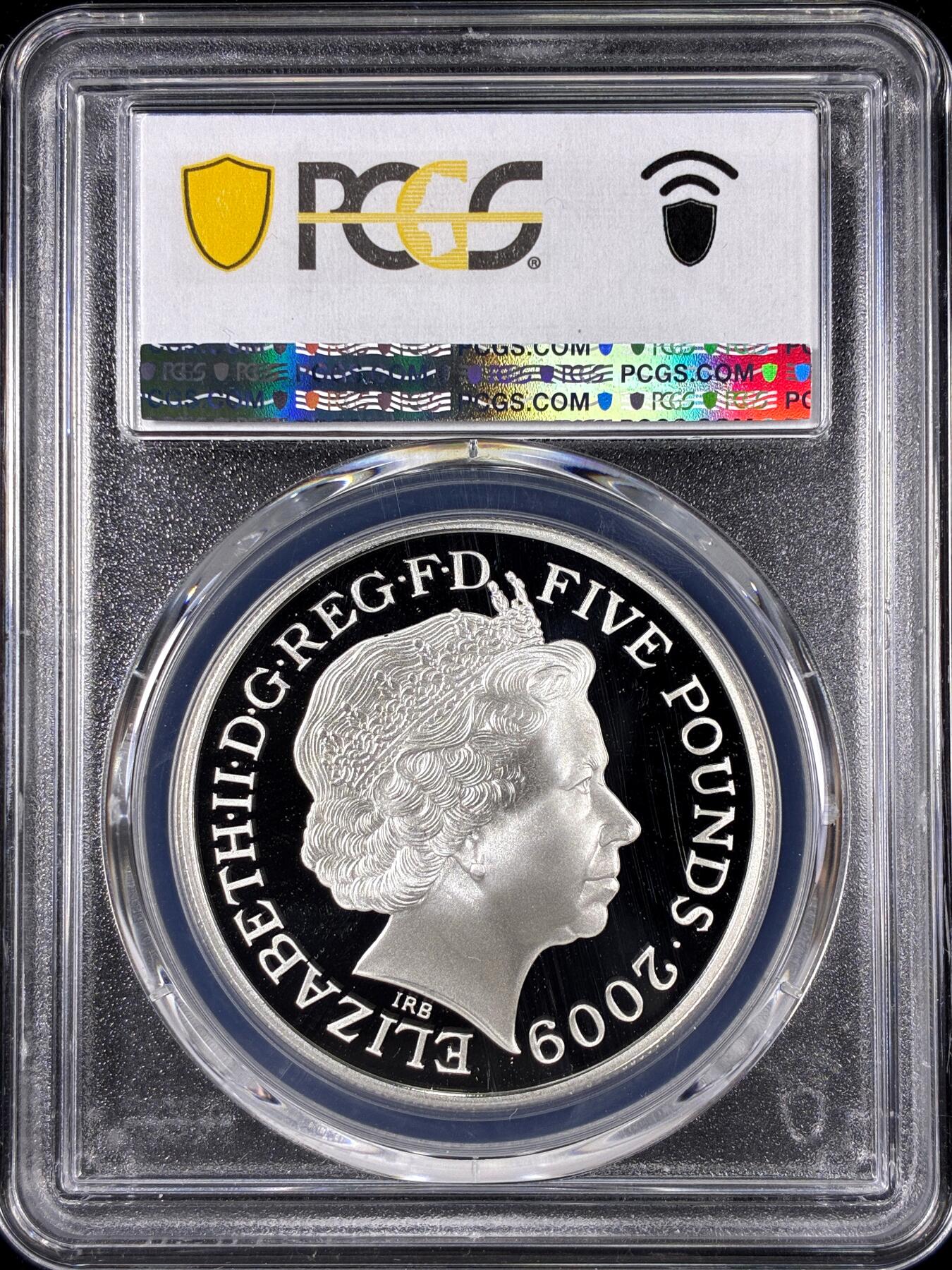 【雨安】【直播拍卖】【第0126期-评级币章】2026-01-24 周六 19:30 [评级现代] Great Britain 英国 5镑 2009年 伦敦奥运会-环球剧场 PCGS-PR69DCAM 精制币