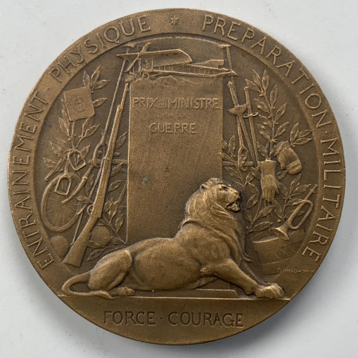 掌中浮雕-藏着的欧洲第050场 法国整军备战铜章，36mm