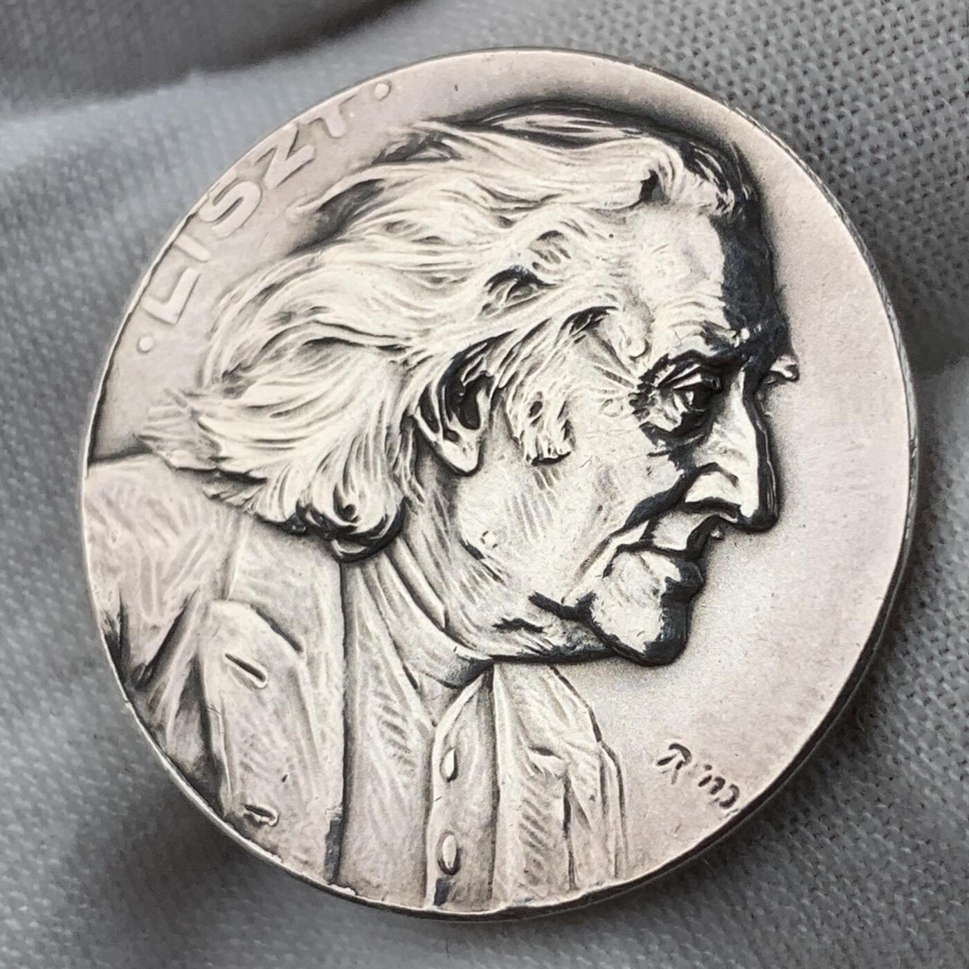 掌中浮雕-藏着的欧洲第050场 李斯特银章，29mm，9g，章面刻990银标，有合适的盒子