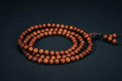上海都达杂项专场七十三【全场包邮】 海南黄花梨0.6圆珠多圈手串 附鉴定证书86-261