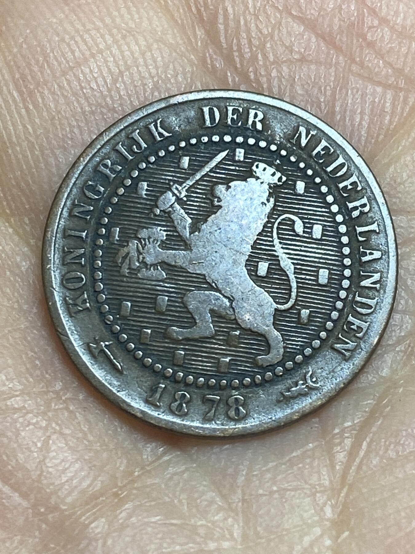 2026年第十二场(总第一百八十一场）外国好品散币场(免佣金) 荷兰🇳🇱1878年1分(威廉三世时期，Boradaxe–宽刃斧标)