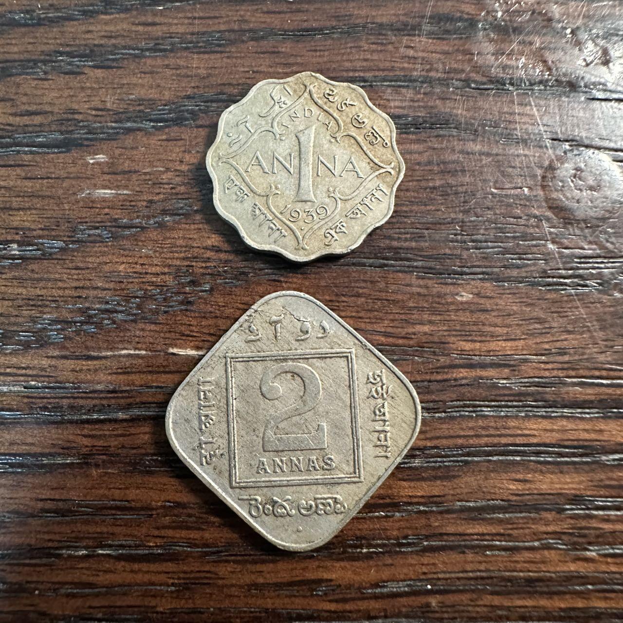 蒂克钱币- 第56场 外国散币免佣金限时拍 英属印度  硬币两枚