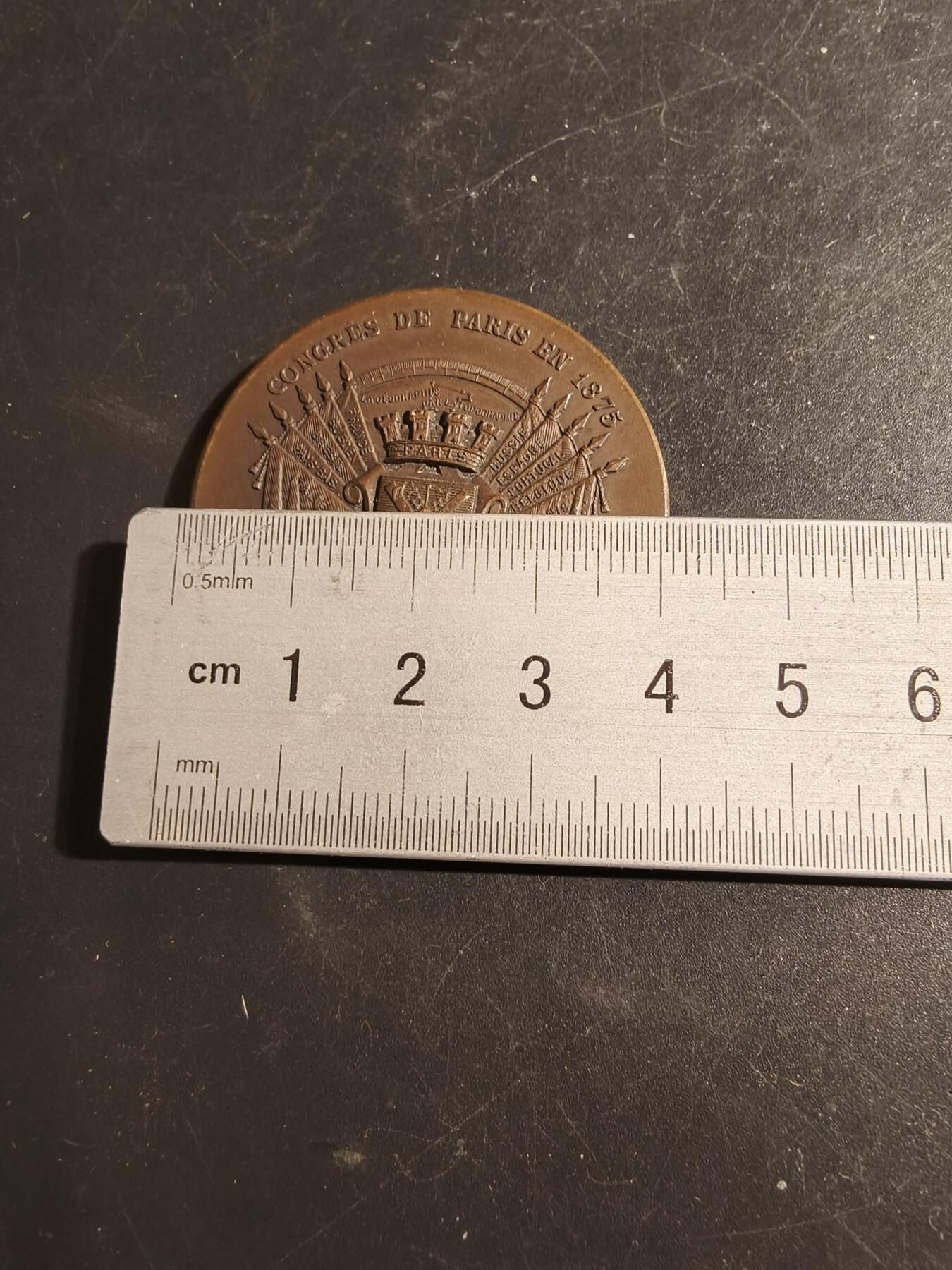 老王徽章第178期 法国巴黎地质学会大铜章    直径41mm    重量40g