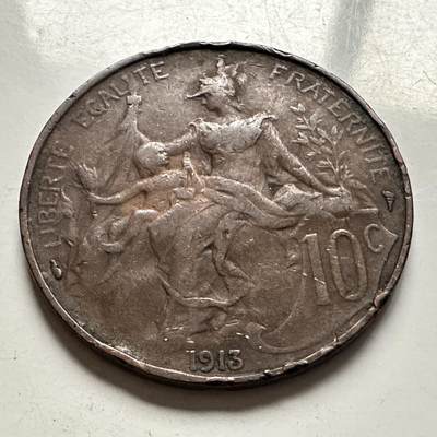 🌹外币初藏🌹🐯2026年第10场  每周二四六晚8️⃣点 接代拍 - 法国1913年10分