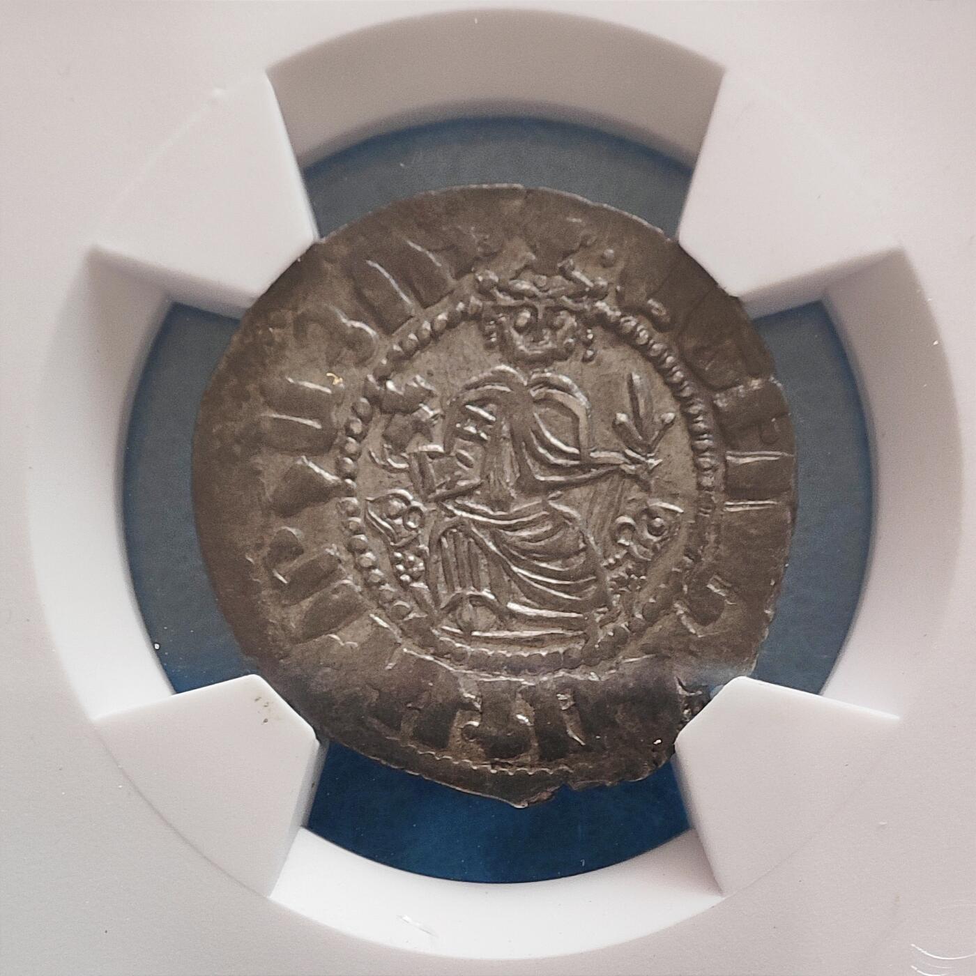 1月20日 🌏全球币章 珍稀品：公元1198-1219年/奇里乞亚亚美尼亚王国/莱翁一世/银币/华夏评级AU-55（开放式评级盒）