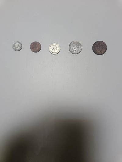 【20260122】非全新纸币和硬币第328场 - 英国5枚硬币小全套