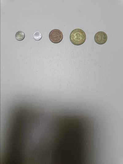 【20260122】非全新纸币和硬币第328场 - 冰岛5枚硬币小全套