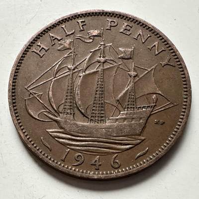 🌹外币初藏🌹🐯2026年第10场  每周二四六晚8️⃣点 接代拍 - 英国1946年半便士