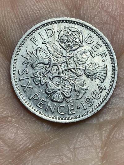 2026年第十二场(总第一百八十一场）外国好品散币场(免佣金) - 英国🇬🇧1964年6便士(伊丽莎白二世青年桂冠第二版)