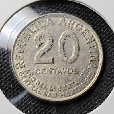 KK钱币收藏小铺  第388期  2月预留时间 周末发货 -  阿根廷20分纪念币