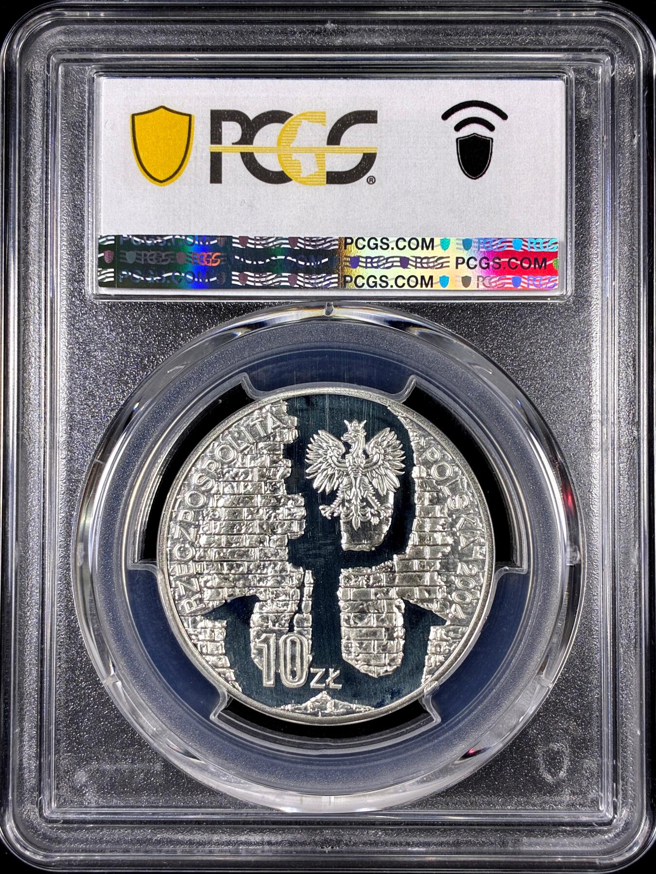 【雨安】【直播拍卖】【第0126期-评级币章】2026-01-24 周六 19:30 [评级现代] Poland 波兰 10兹罗提 2004年 华沙起义  [14.14克,  0.925银] PCGS-PR68DCAM 精制币