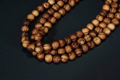 上海都达杂项专场七十三【全场包邮】 天然加里曼丹沉香0.8多圈圆珠手串 附鉴定证书86-284