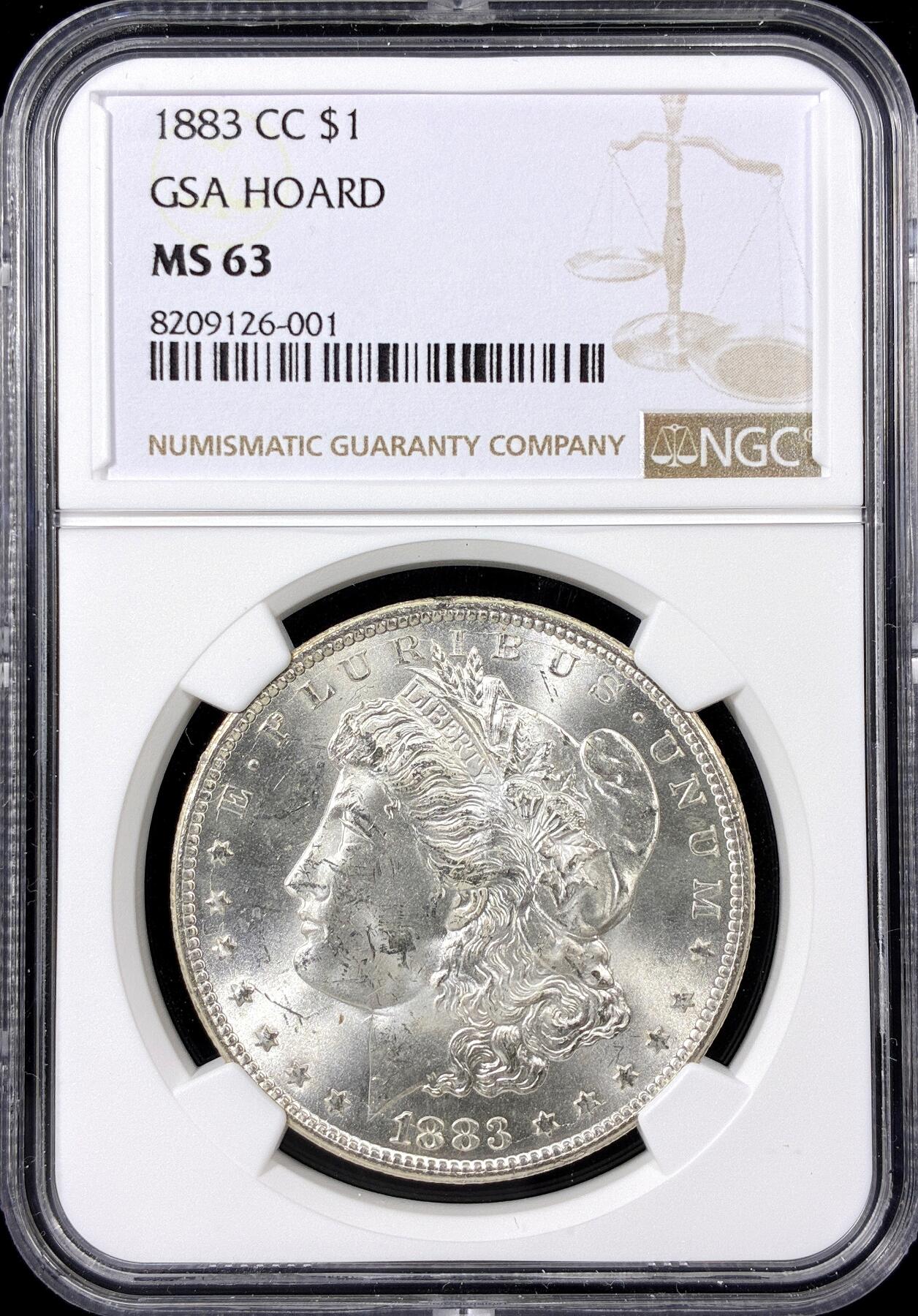 【雨安】【直播拍卖】【第0126期-评级币章】2026-01-24 周六 19:30 [评级美洲] USA 美国 1美元 (1878-1921) 摩根 1883年CC  NGC-MS63 光度都非常好的CC版