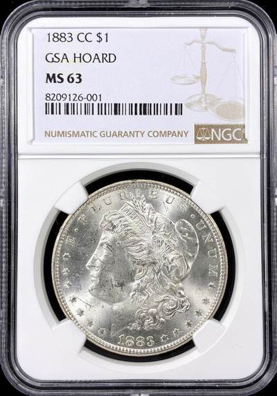 【雨安】【直播拍卖】【第0126期-评级币章】2026-01-24 周六 19:30 - [评级美洲] USA 美国 1美元 (1878-1921) 摩根 1883年CC  NGC-MS63 光度都非常好的CC版