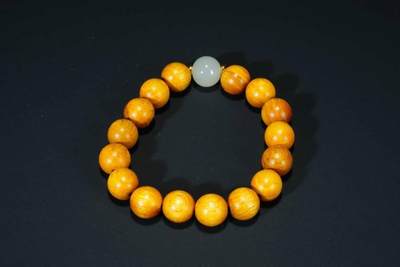 上海都达杂项专场四（全场包邮） - 天然金丝楠木1.2圆珠手串 附鉴定证书86-298