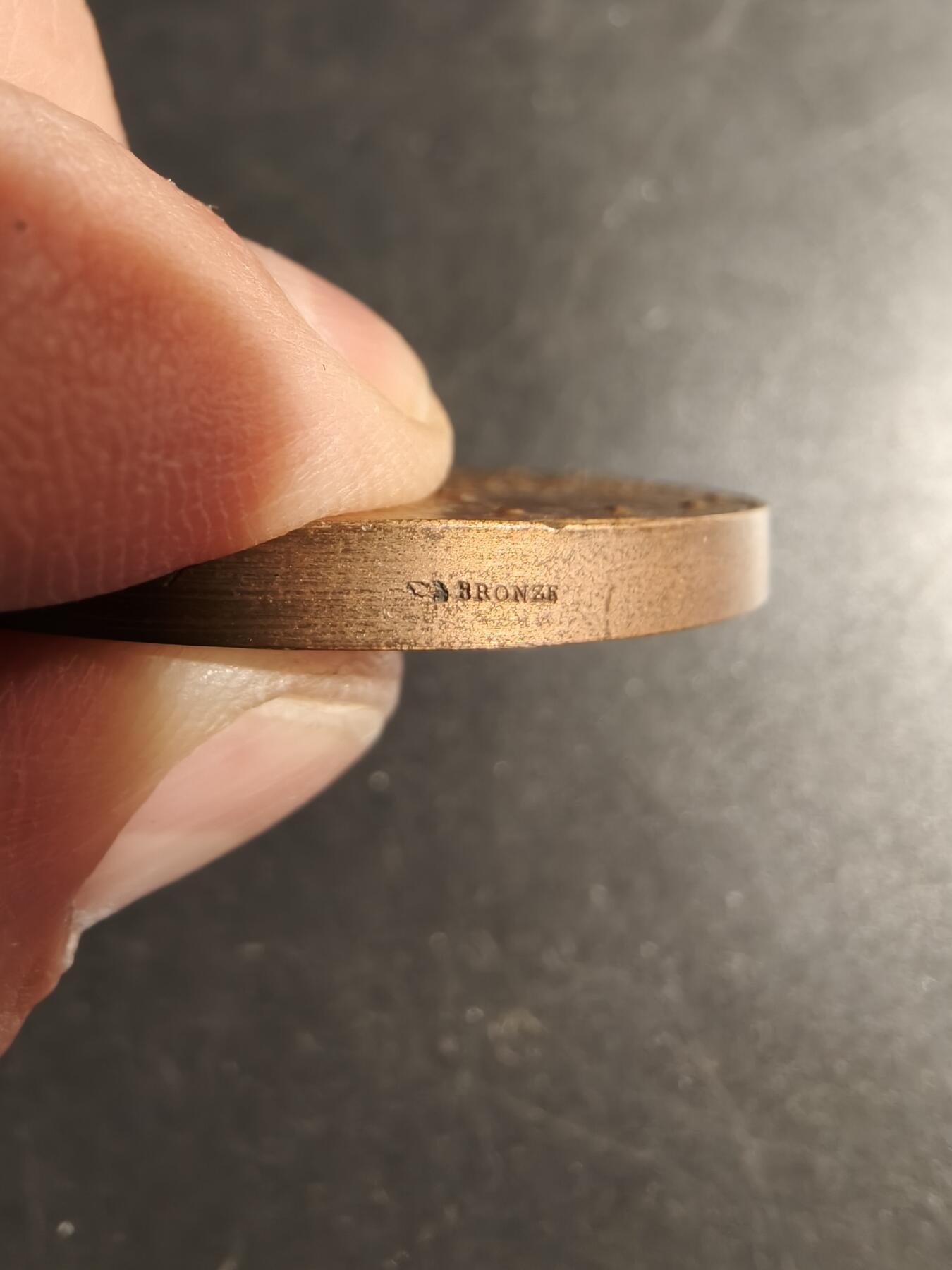 老王徽章第178期 纪念法国文艺复兴时期著名诗人约阿希姆·杜·贝莱大铜章     正面为其诗句节选和花卉图案     直径50mm     重量69.4g     