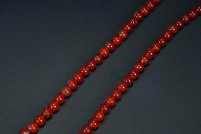 上海都达杂项专场三十四【年后发货全场包邮】  天然红玛瑙项链 附鉴定证书86-329