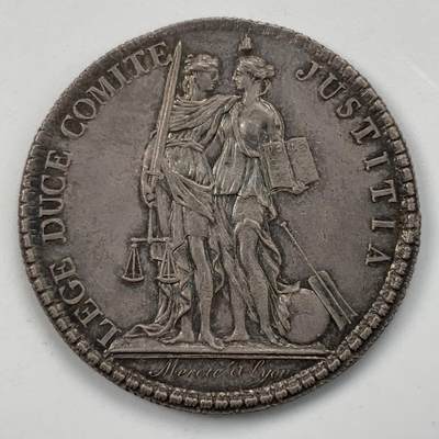 掌中浮雕-藏着的欧洲第050场 -  法国里昂律师银质代币，32.3mm,13.72g