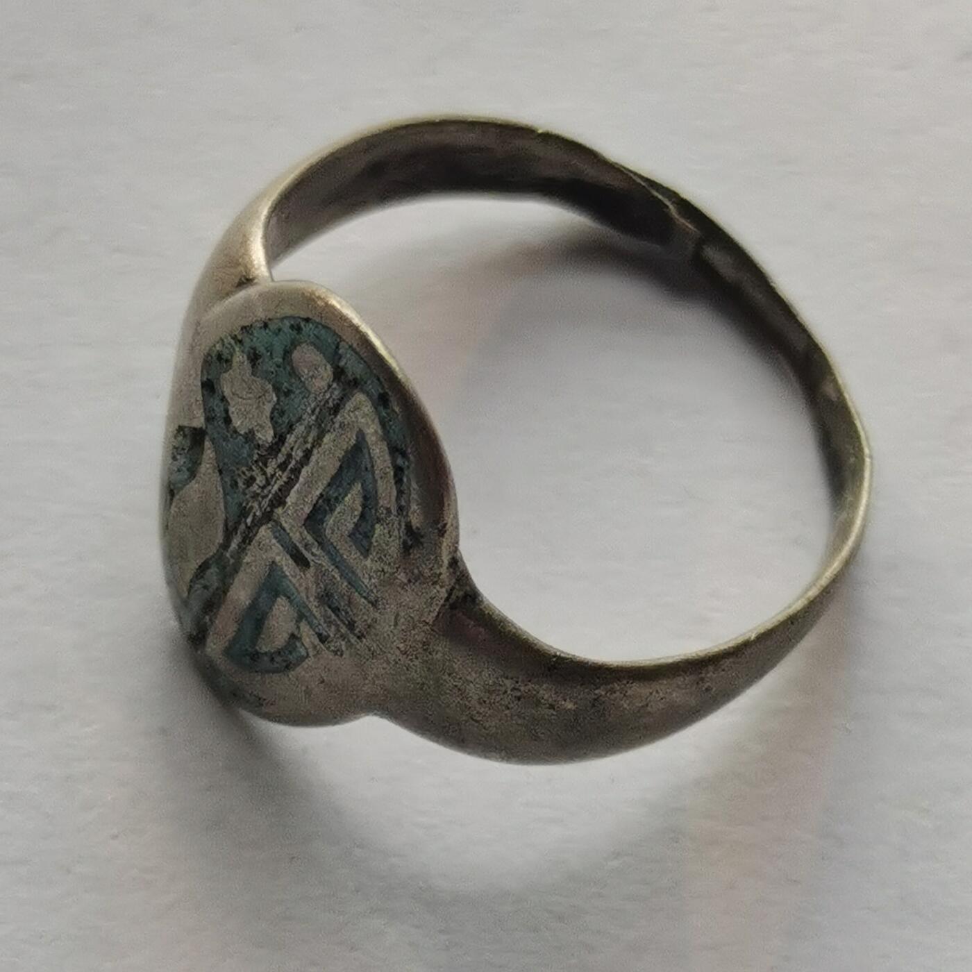 杂件专场95期 清末民国老银戒指带款