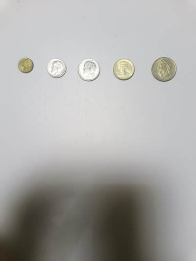 【20260122】非全新纸币和硬币第328场 - 希腊5枚硬币小全套