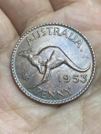 2026年第十二场(总第一百八十一场）外国好品散币场(免佣金) - 澳大利亚🇦🇺1953单年份1便士(伊丽莎白二世加冕年，第一版，m版墨尔本造)