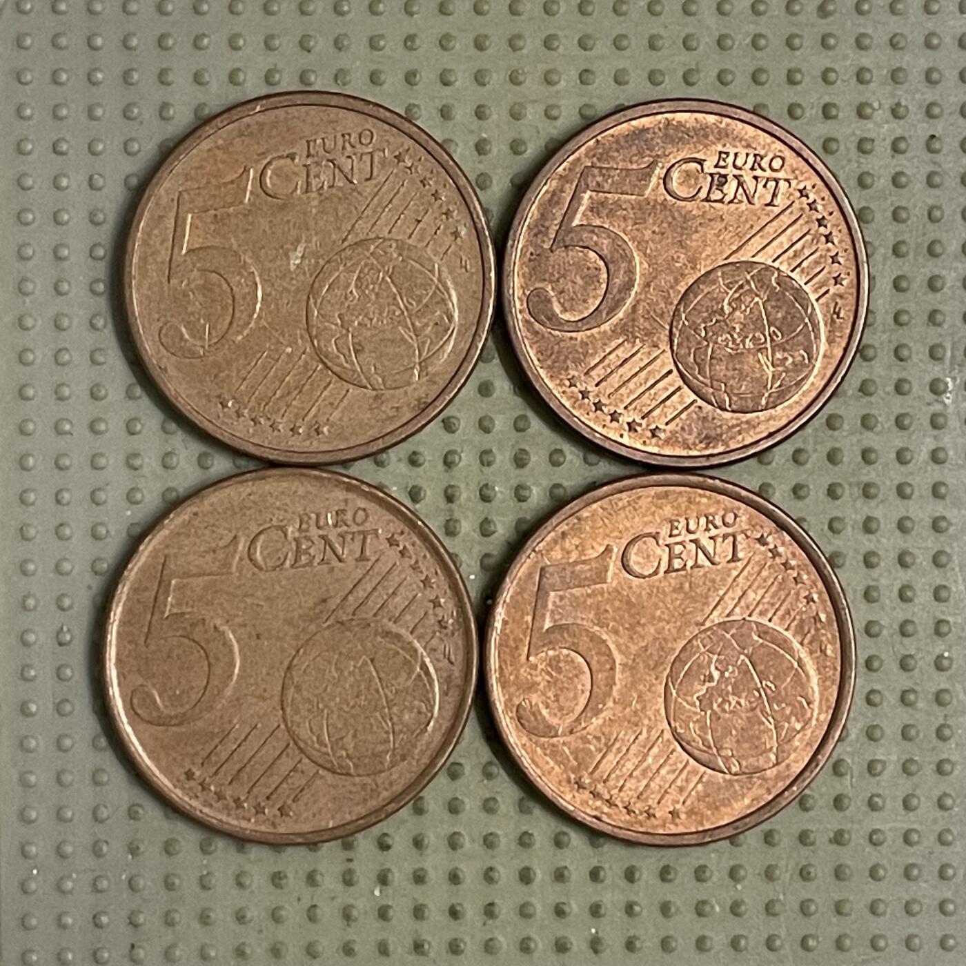 2026年第16场各国散币拍卖（总第166场） 5欧分4枚