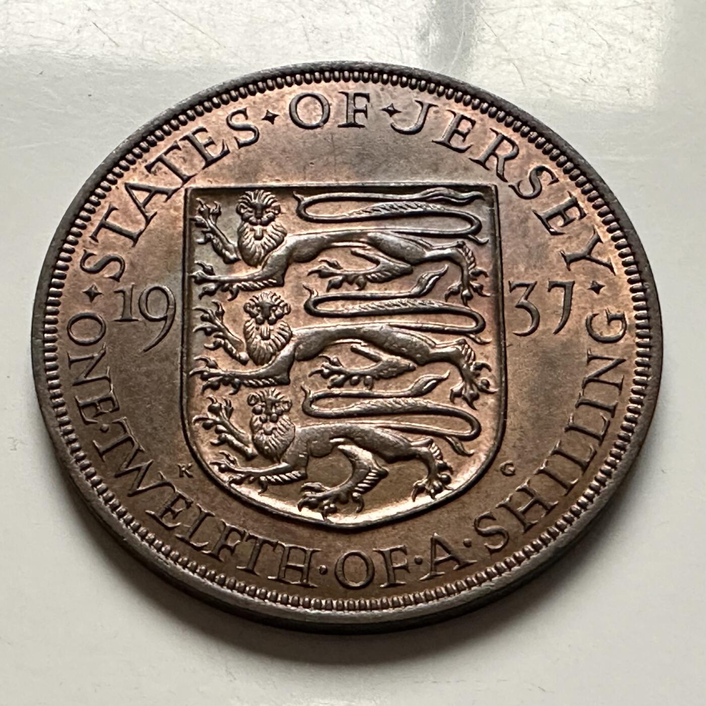 🌹外币初藏🌹🐯2026年第10场  每周二四六晚8️⃣点 接代拍 泽西岛1937年1/12先令