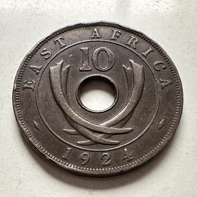 🌹外币初藏🌹🐯2026年第10场  每周二四六晚8️⃣点 接代拍 - 英属东非1924年10分