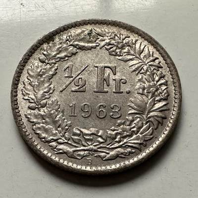 🌹外币初藏🌹🐯2026年第10场  每周二四六晚8️⃣点 接代拍 - 瑞士1963年1/2法郎银币 2.5克83.5%银