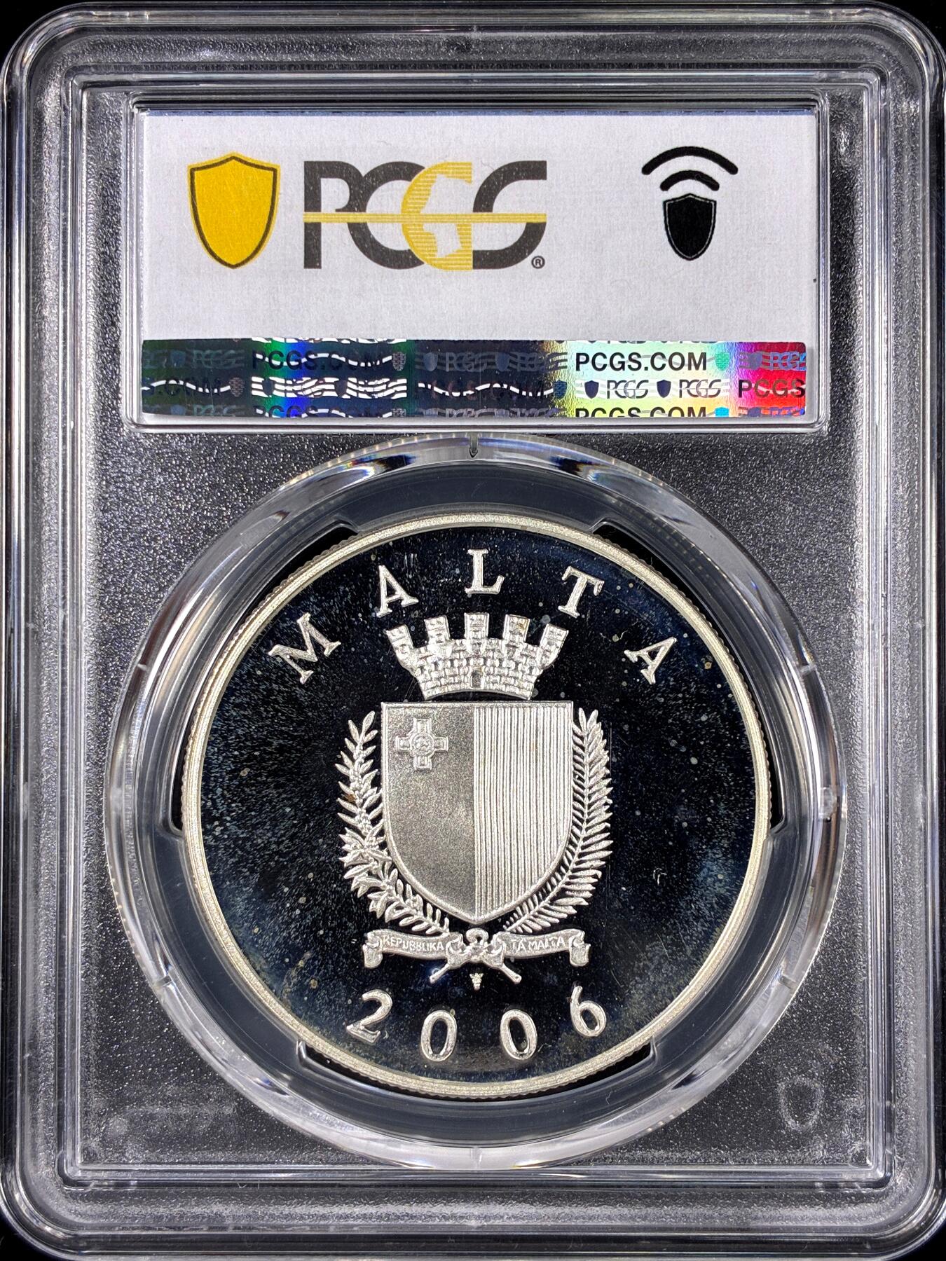 【雨安】【直播拍卖】【第0126期-评级币章】2026-01-24 周六 19:30 [评级现代] Malta 马耳他 5里拉 2006年 马耳他考古学之父 PCGS-PR67DCAM 精制币