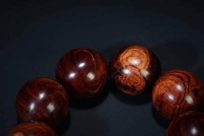 上海都达杂项专场四十八【全场包邮】  海南黄花梨虎皮纹3.0圆珠手串 附鉴定证书86-254