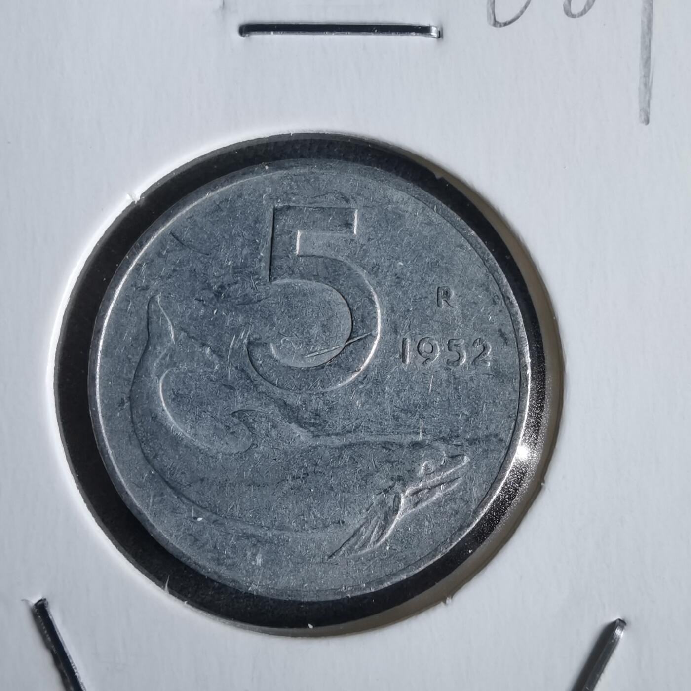 沼泽如烟--第968场 意大利1952年5里拉