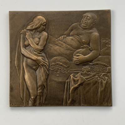 掌中浮雕-藏着的欧洲第050场 - 欧洲百年名章《欲望与诱惑》，56.0mm*60.0mm