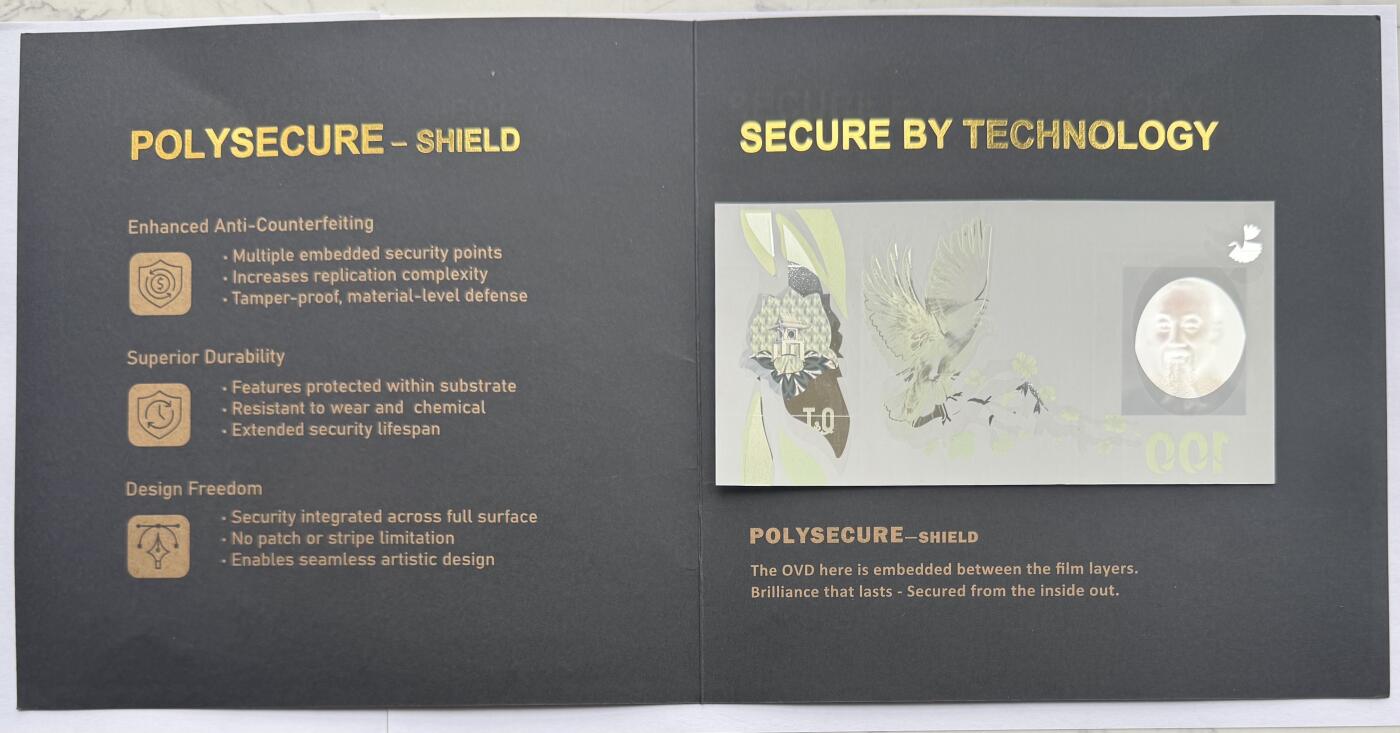 2026第2场（总第229期）：精品测试钞、连体钞综合场 越南Q&T 最新PolySecure®Shield内置安全特征塑料基材测试钞册装UNC（胡志明、鸽子、梅花）