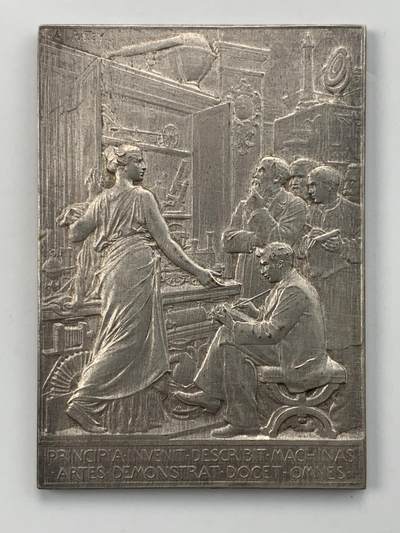 掌中浮雕-藏着的欧洲第050场 - 1926年法国国家艺术&方法保护学院奖章（镀银铜章），48 X 68mm， 雕刻家：儒勒•帕提（Jules Patey,1855-1930）,1900年法国世博会被授予金奖。