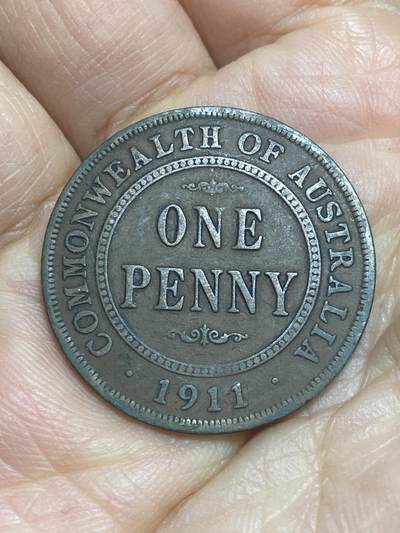 2026年第十二场(总第一百八十一场）外国好品散币场(免佣金) - 澳大利亚🇦🇺1911年1便士(乔治五世加冕年，首发年，L版伦敦造)
